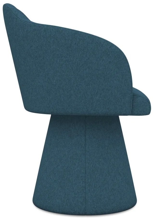 Sedia da pranzo blu in imbottito Kanoa – Makamii