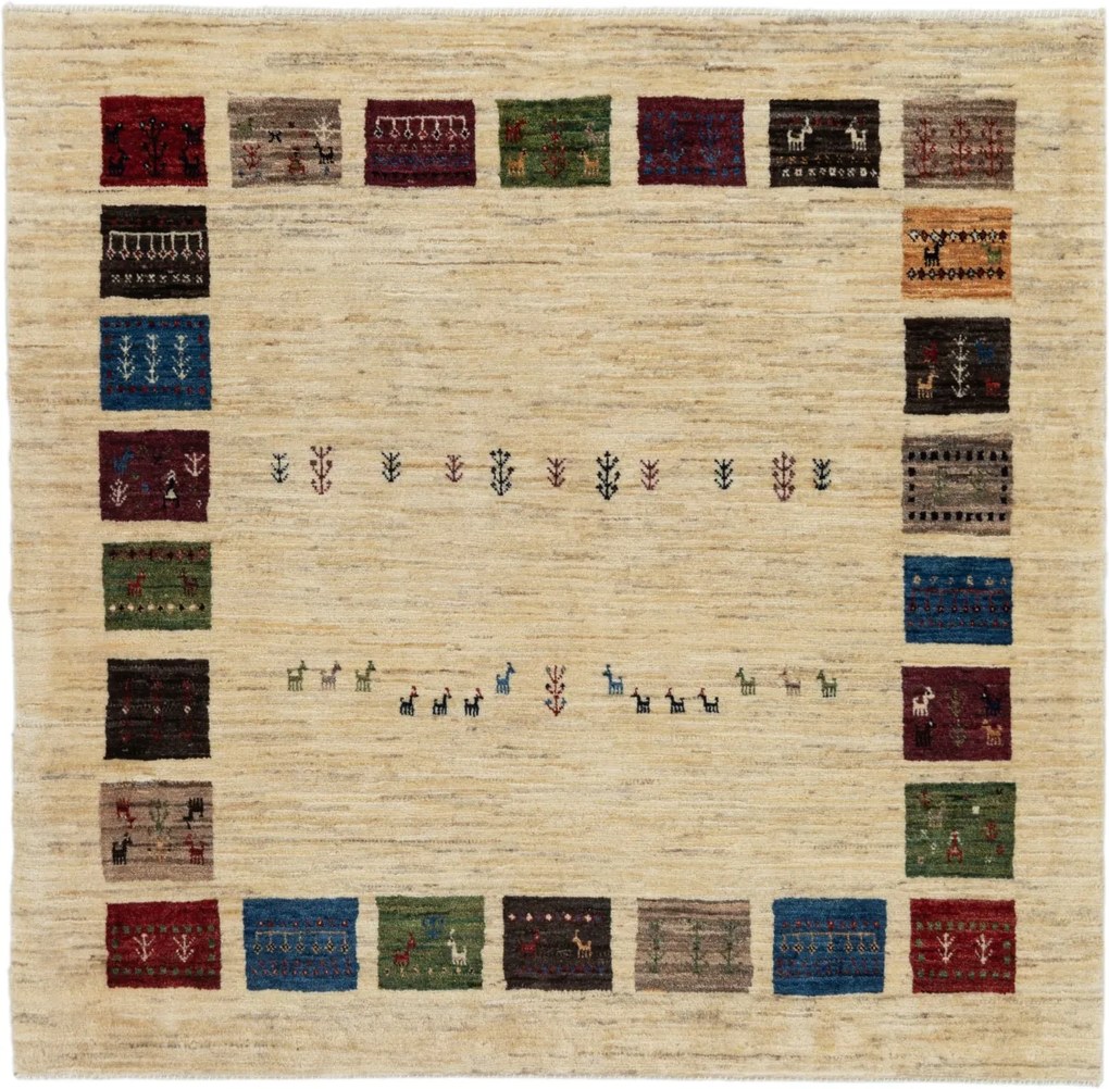 Loribaft Tappeto 130x120 (Iran) Annodato A Mano