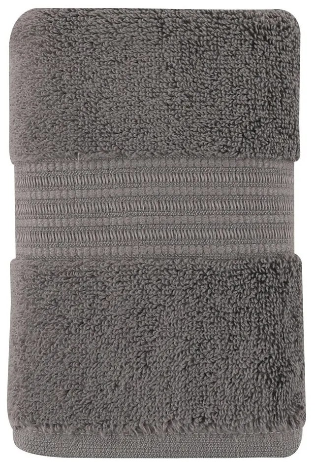 Asciugamano in cotone grigio scuro 50x30 cm Chicago - Foutastic