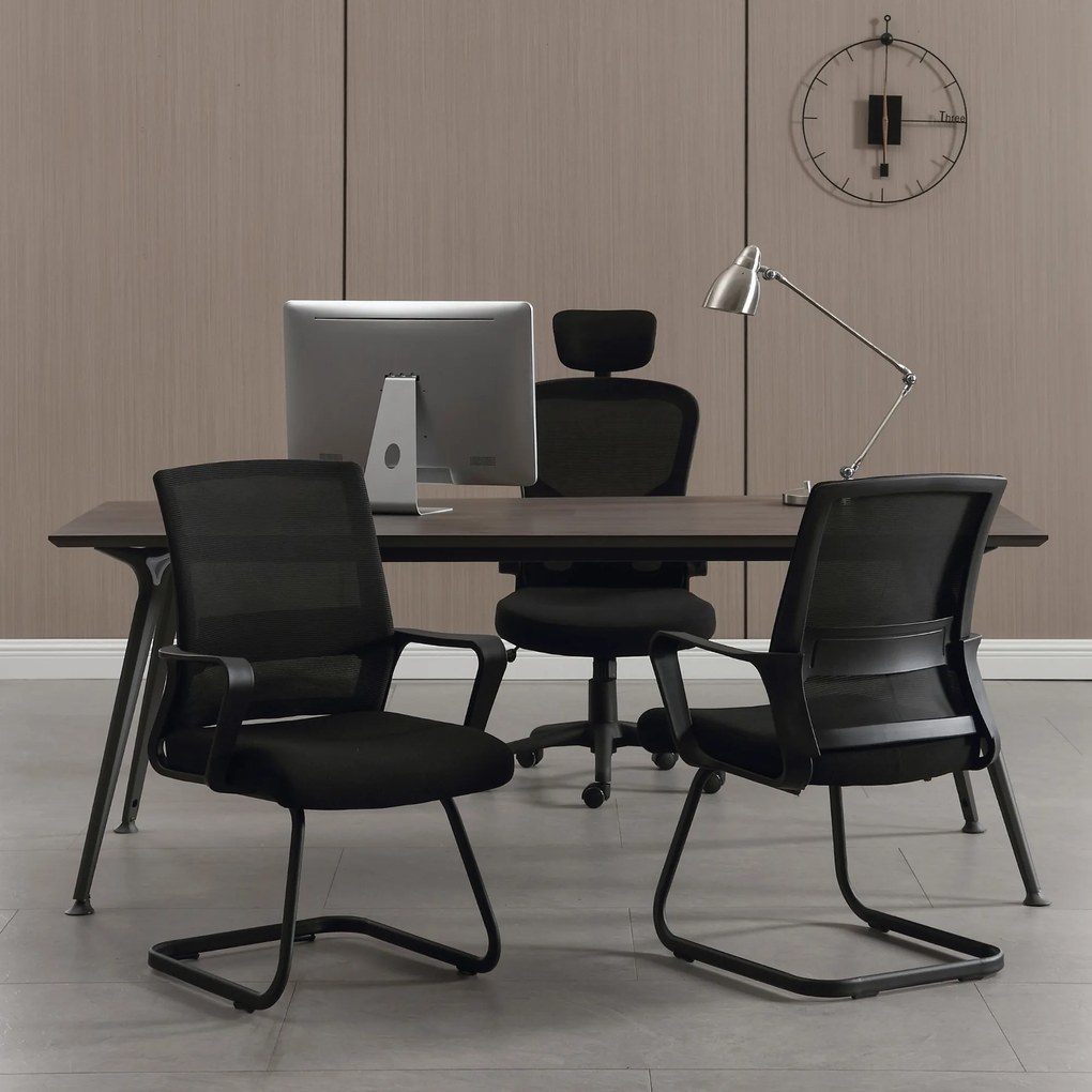 Set 2 Sedie Ufficio Ospiti per Riunioni Conferenza Sala d'attesa Visitatori