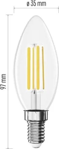 Lampadina LED FILAMENT E14/3,8W/230V 2700K Classe energetica A