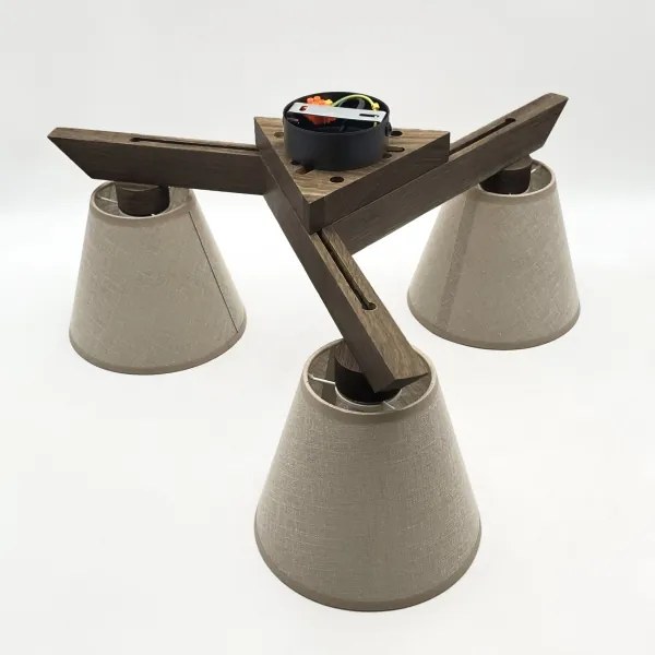 Brilagi - Plafoniera LED ANTHONY 3xE14/40W/230V rovere noce/beige