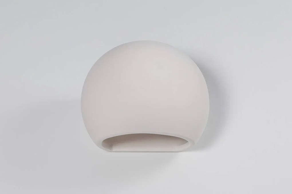 Applique da Parete in Gesso-Ceramico GLOBE E27 Pitturabile da interno