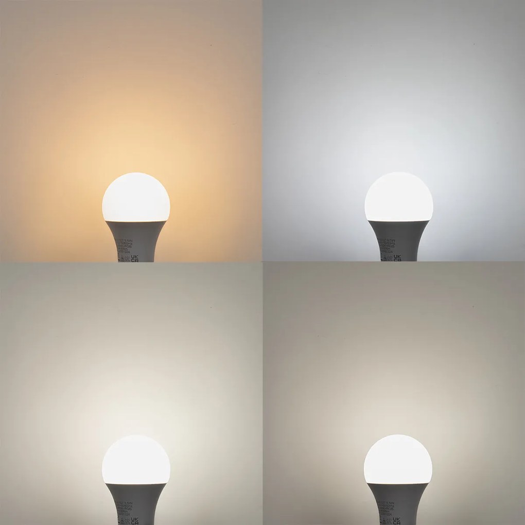Set di 3 lampadine LED intelligenti E27 A60 opale RGBW 8,5W 806lm 2700K