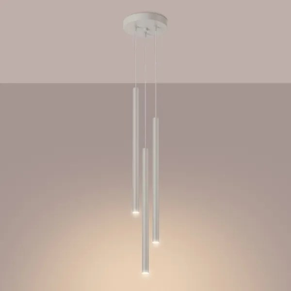 Sollux SL.1515 - Lampadario a sospensione con filo PASTELO 3xG9/8W/230V color crema