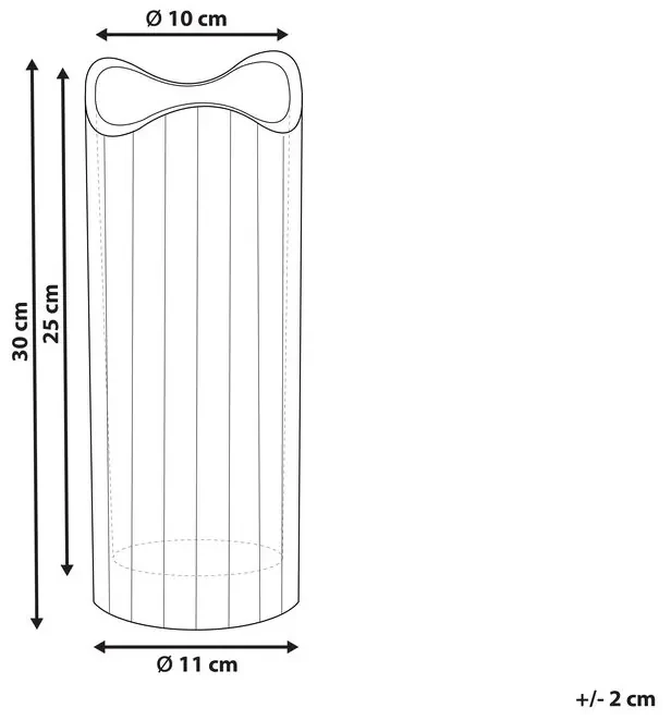 Set di 2 vasi da fiori vetro trasparente 25/17 cm KULCHE 