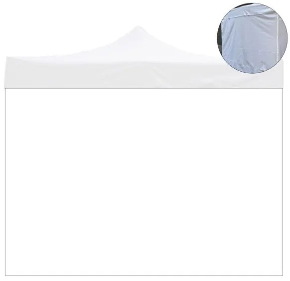 Telo laterale 3x2mt bianco impermeabile ricambio per gazebo richiudibile MARKET-PRO