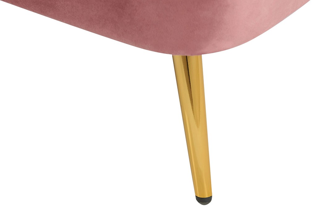 Chaise longue velluto rosa destra ALLIER Beliani