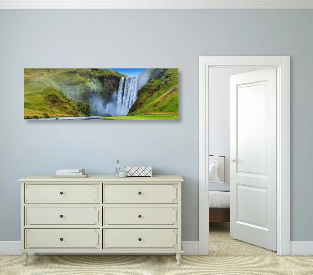 Quadro su tela – Cascata iconica in Islanda