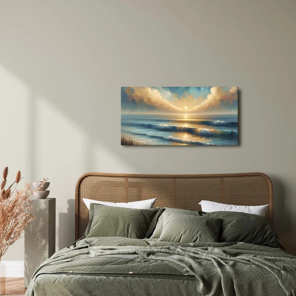 Quadro su tela – Raggi di sole sull’acqua