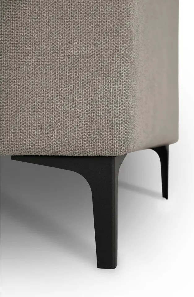 Divano angolare marrone chiaro (con penisola a sinistra/a L) con rivestimento in ciniglia Fabian – Scandic