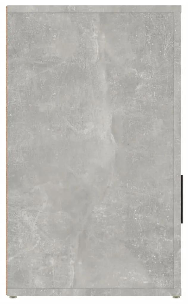 Comodino Grigio Cemento 50x36x60 cm in Legno Multistrato