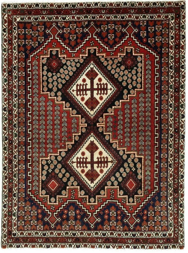 Hamedan Tappeto 130x180 (Iran) Annodato A Mano