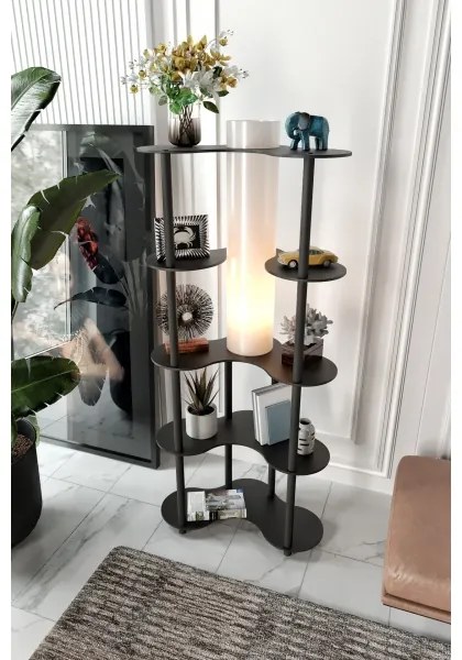 Lampada da terra con ripiani NOTO 1xE27/40W/230V nera