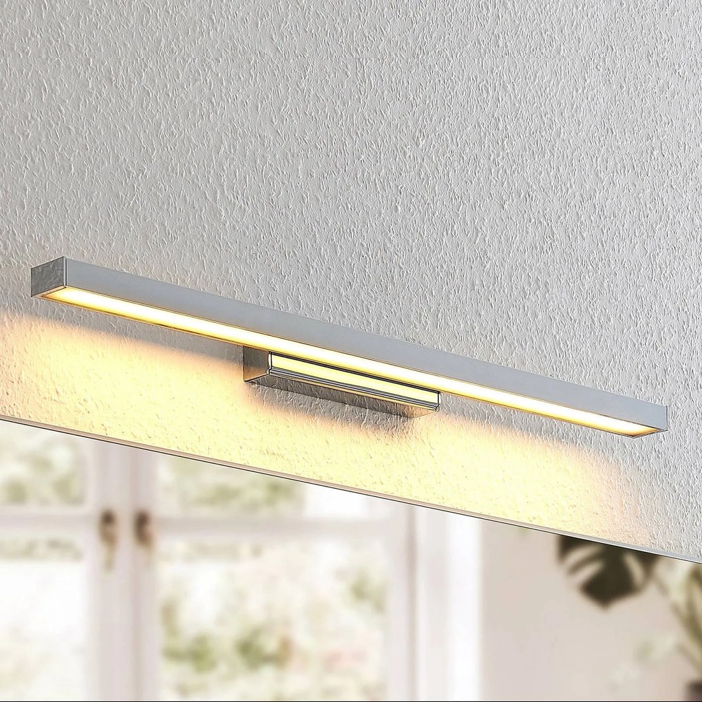 Applique da parete Alenia Lindby, Cromo / Argento, Bagno, Alluminio, Moderno, Applique