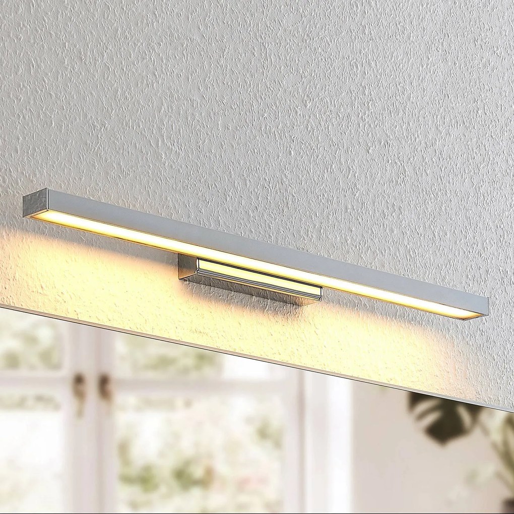 Luce per specchio a LED Lindby Alenia, 60 cm, cromo, alluminio, IP44