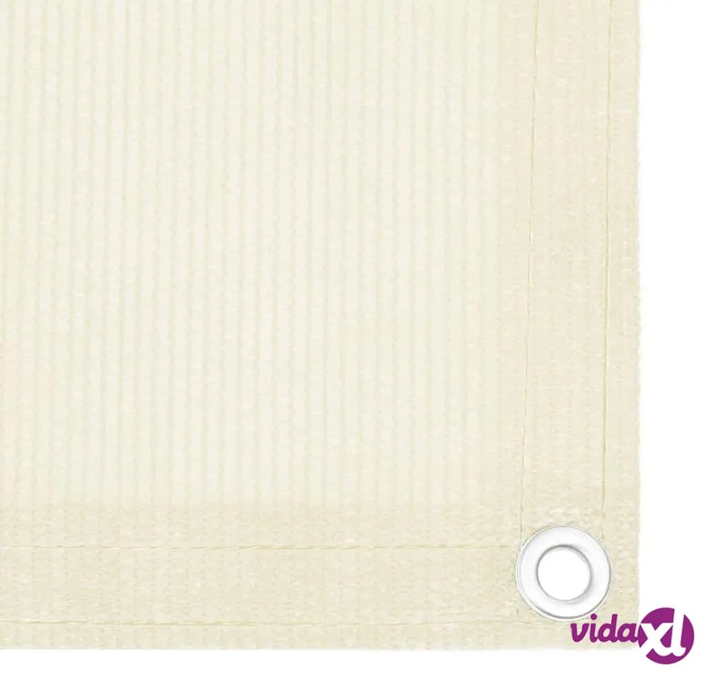 vidaXL Schermo Frangivista per Balcone Crema 120x300 cm in HDPE