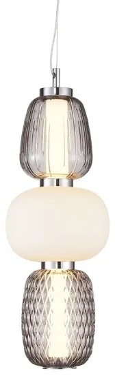 Lampadario LED a sospensione con filo CARO LED/28W/230V cromo