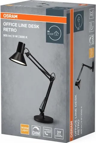 Osram - Lampada da scrivania LED dimmerabile OFFICE LINE LED/9W/230V 3000K nera