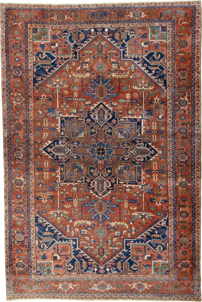 Heriz Tappeto persiano 330x490 Rosso (Iran) Annodato A Mano
