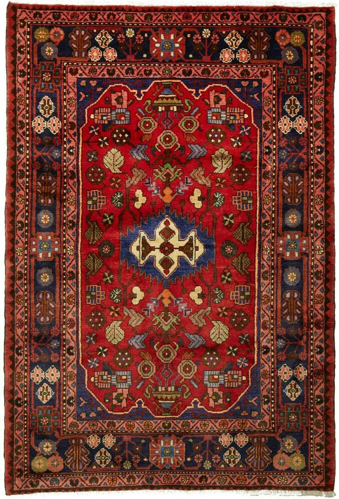 Hamedan Tappeto 140x200 (Iran) Annodato A Mano