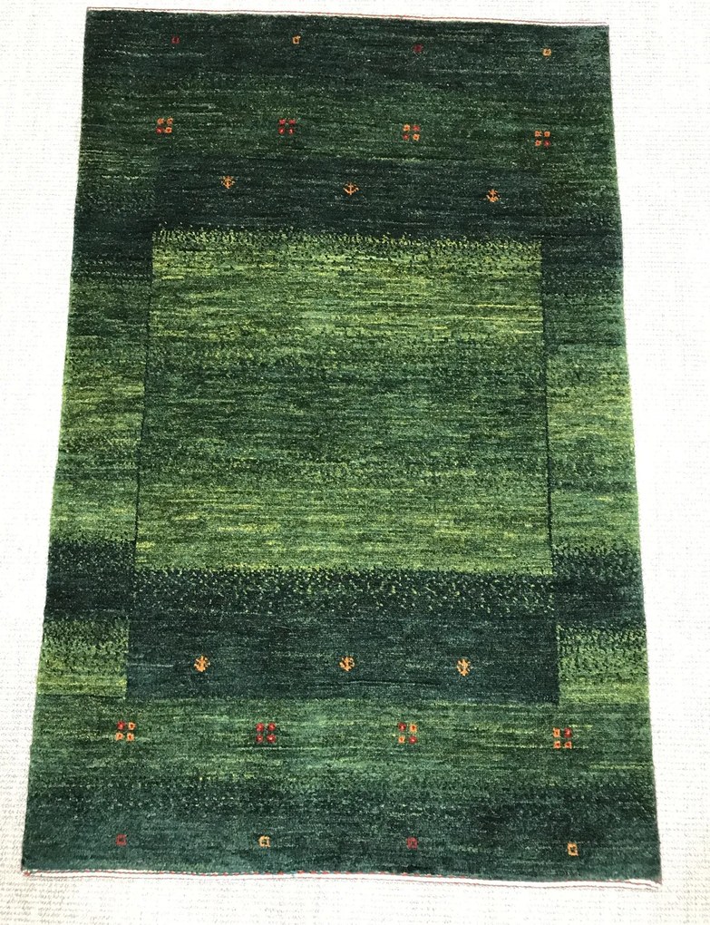 Loribaft Tappeto persiano 120 x 80 Verde (Iran) Annodato A Mano