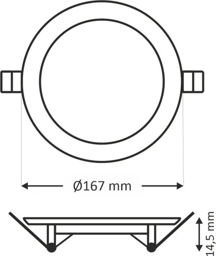 Lampada LED da incasso QTEC LED/12W/230V 6500K