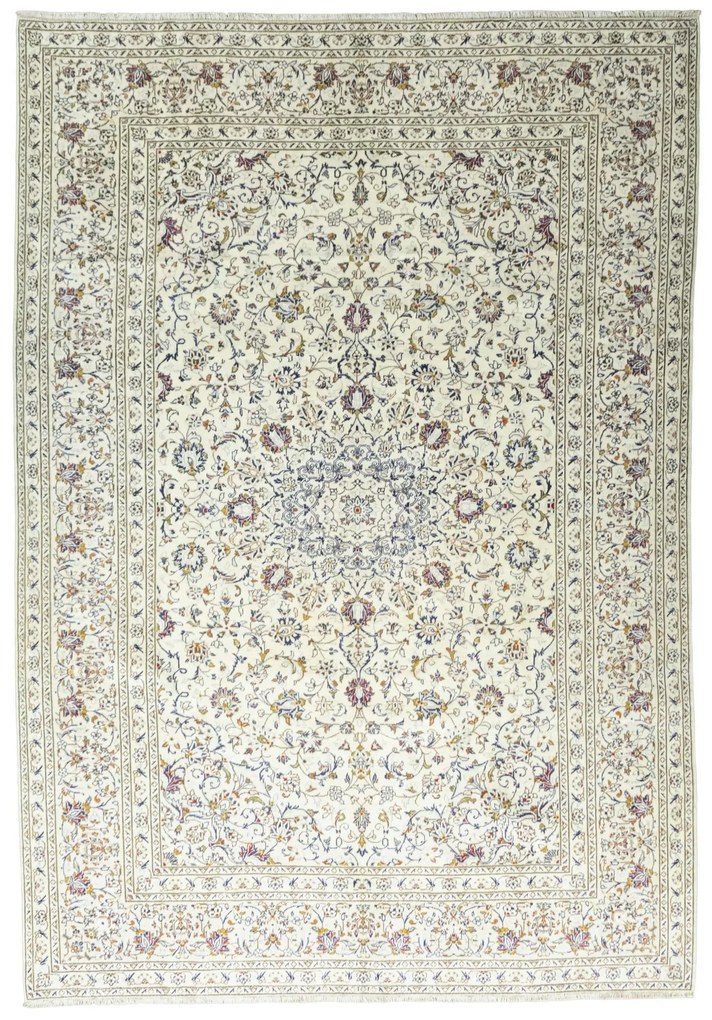Kashan Tappeto persiano 350 x 240 Beige (Iran) Annodato A Mano