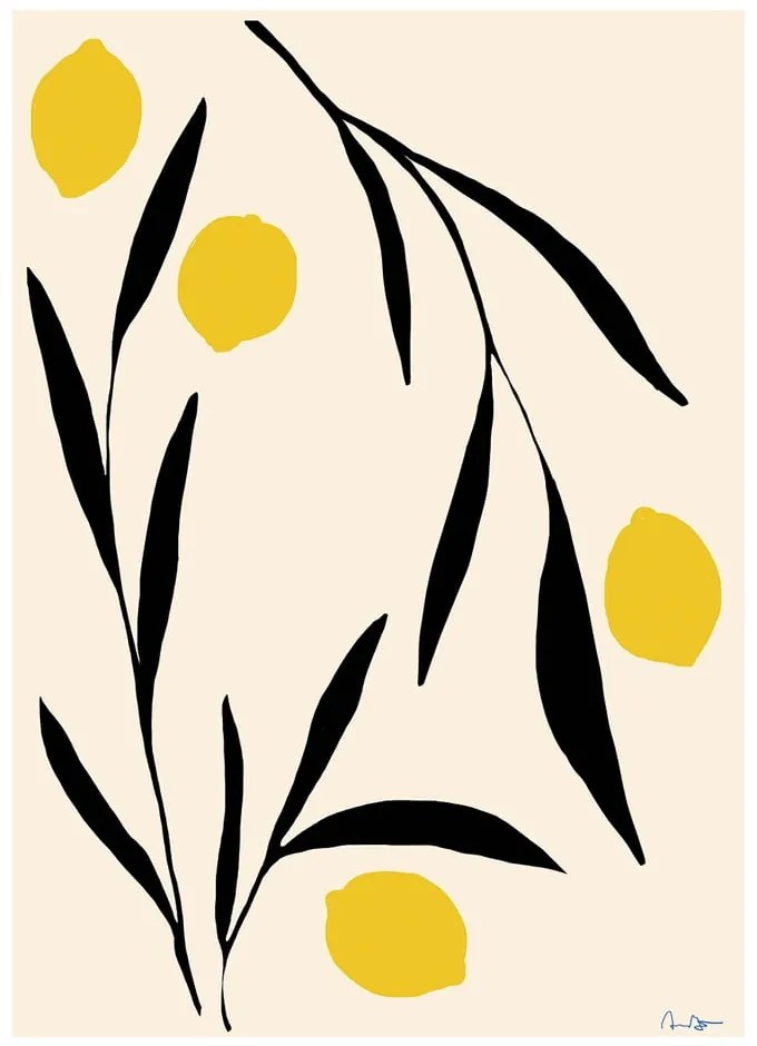 Poster 30x40 cm Lemon – Anna Mörner – The Poster Club