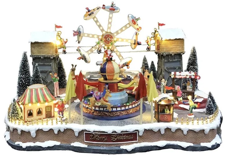 Villaggio di Natale Luna Park H 52 cm L 70 cm