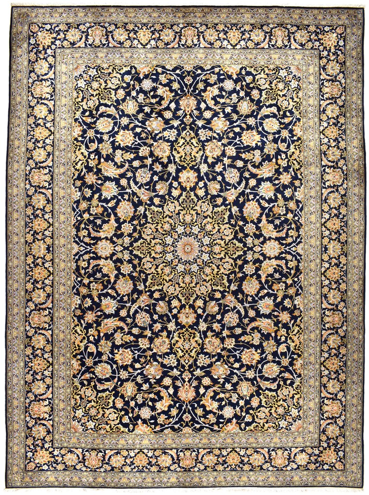 Kashan Tappeto persiano 300x390 Blu (Iran) Annodato A Mano