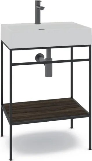 Mobile bagno da terra con lavabo L 60 x H 89 x P 45.5 cm marrone per vasca centrale Outline