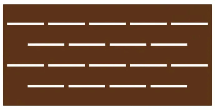 Pannello di recinzione in ferro verniciato marrone Privacy corten L 192 x H 93 cm