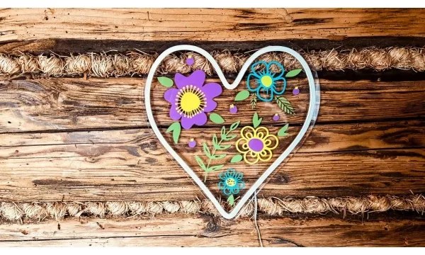 2Kids Toys - LED Decorazione murale al neon LED/5W/USB cuore