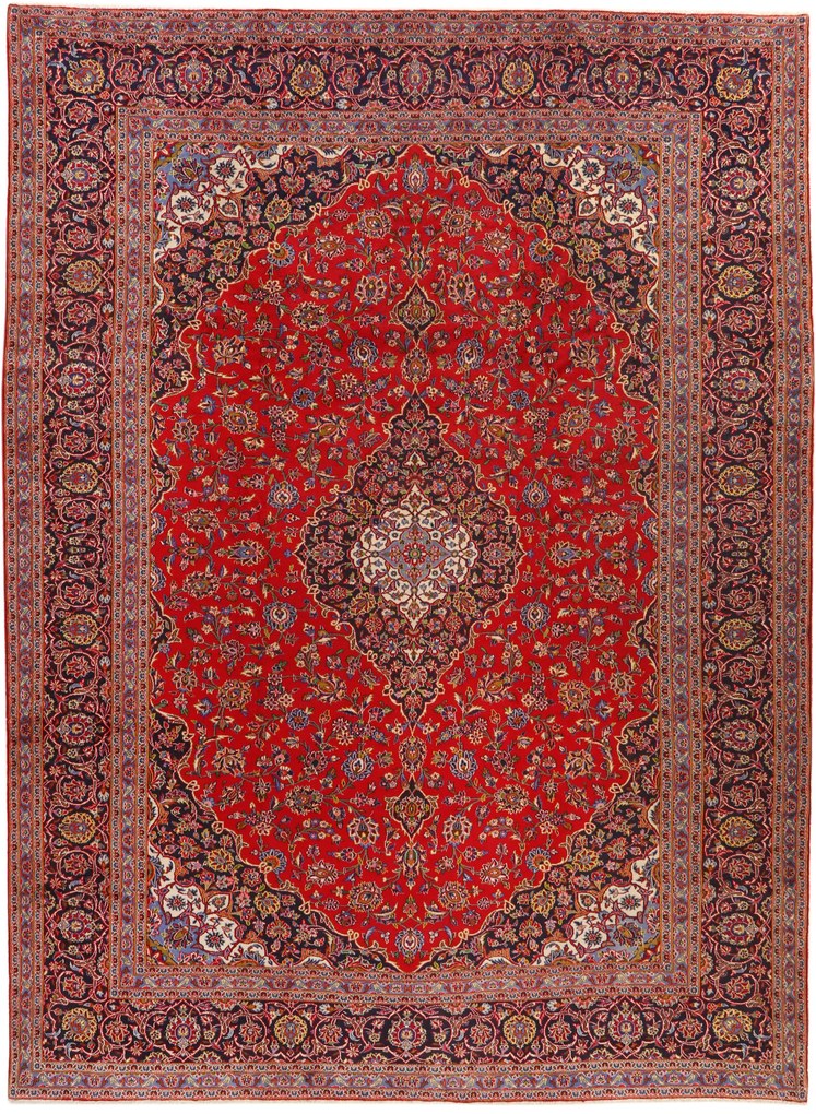 Kashan Tappeto 310 x 400 (Iran) Annodato A Mano