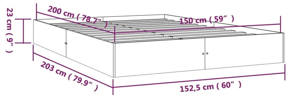 Giroletto in Legno Massello 150x200 cm King Size