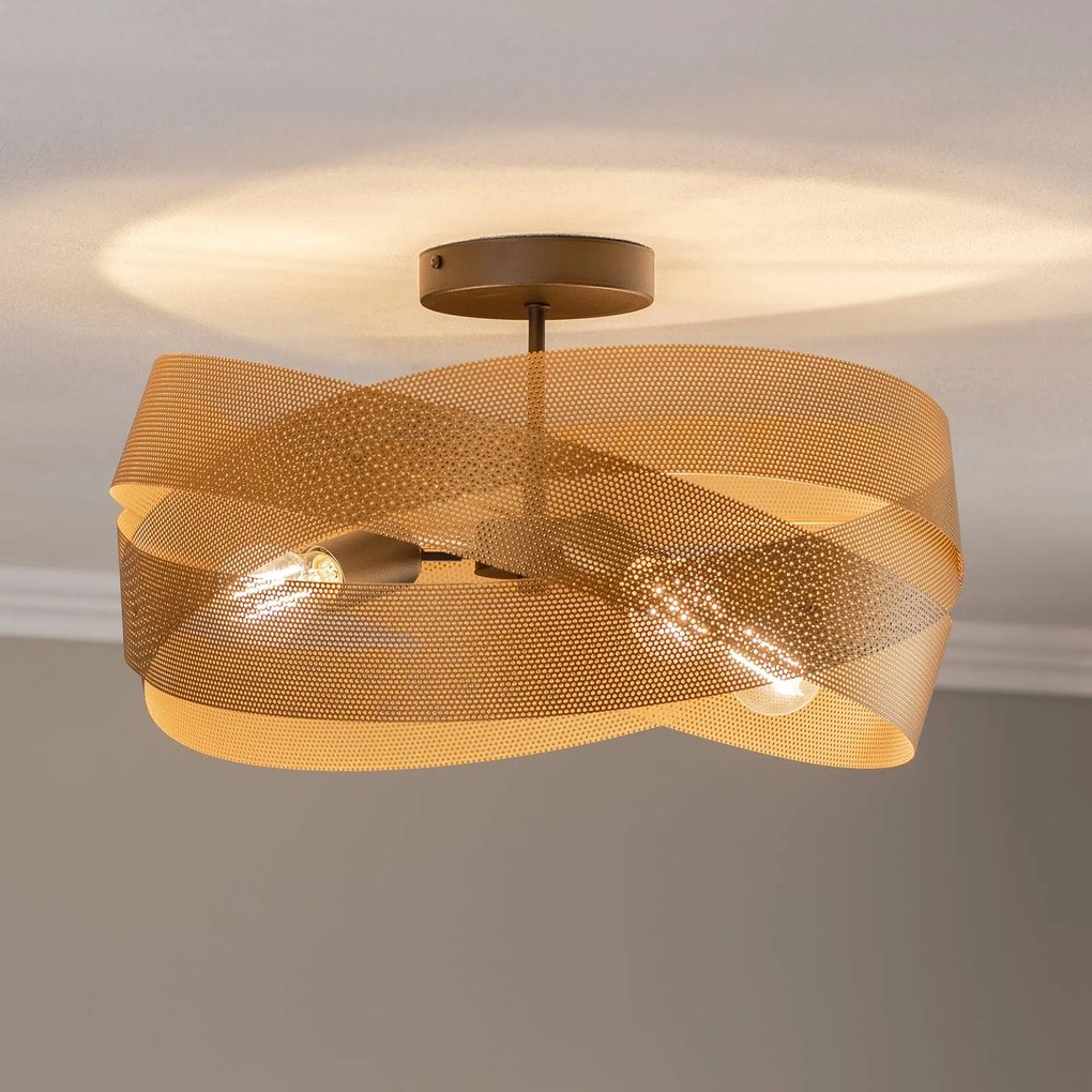 Euluna plafoniera Tornado, color oro, Ø 50 cm