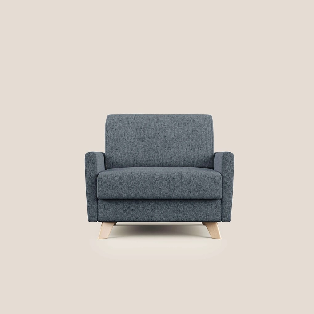 Edgar poltrona letto in tessuto felis impermeabile T03 blu