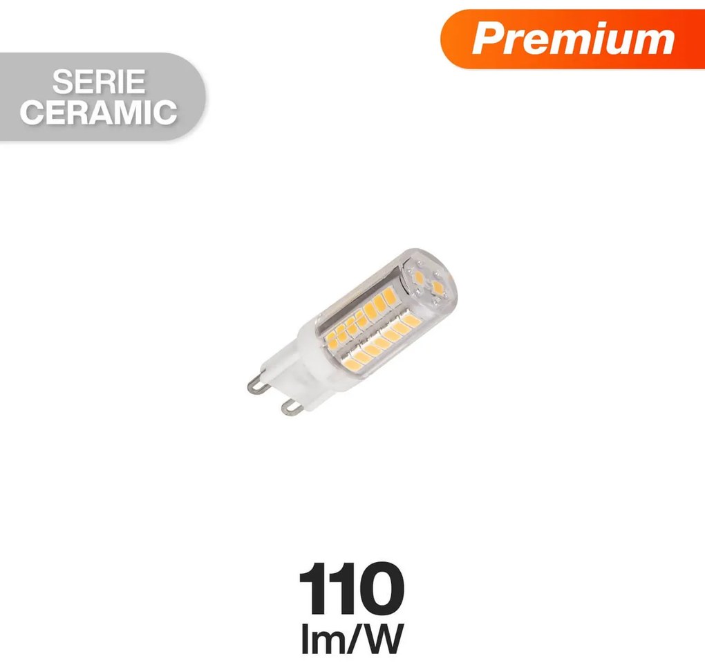 Lampada LED G9 4W Ceramic 110lm/W - Premium Colore Bianco Caldo 3.000K