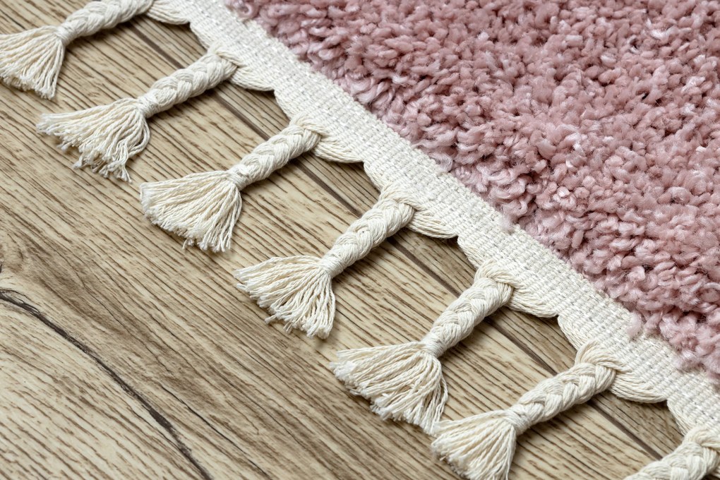 Tappeto BERBER 9000 rosa Frange berbero marocchino shaggy - PRODOTTO DI SECONDO GRADO