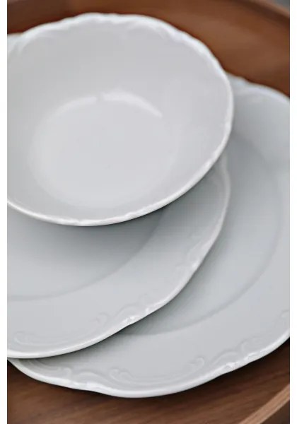 Servizio da tavola 18 pezzi, porcellana bianca