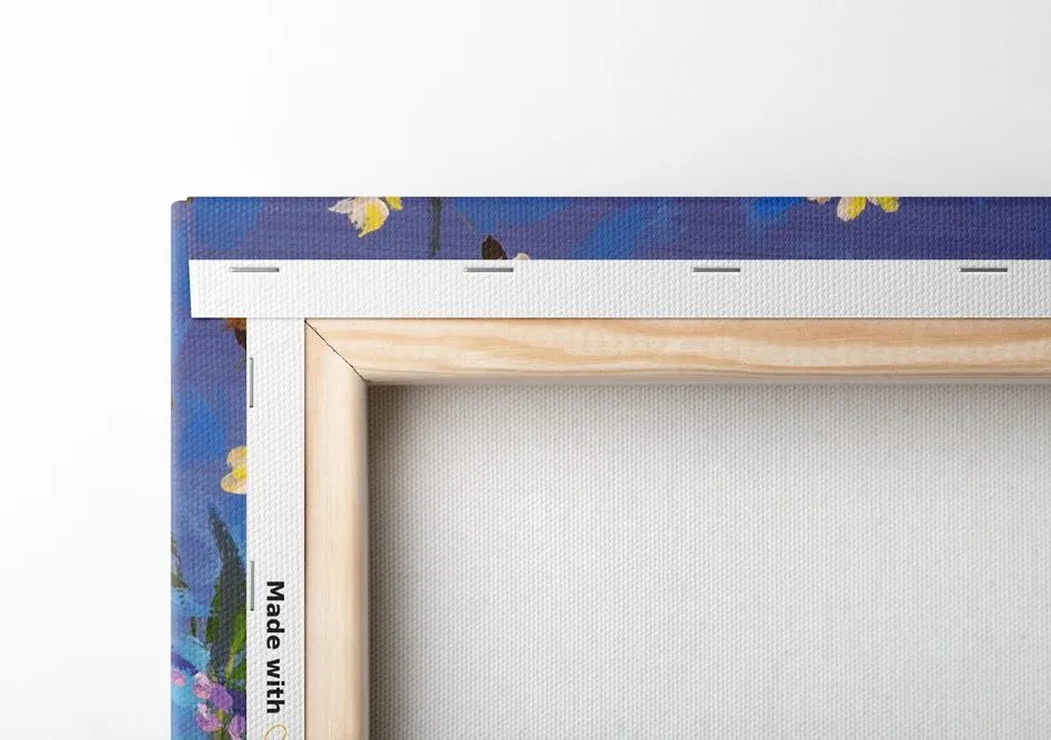 Quadro su tela – Fiori colorati sul prato
