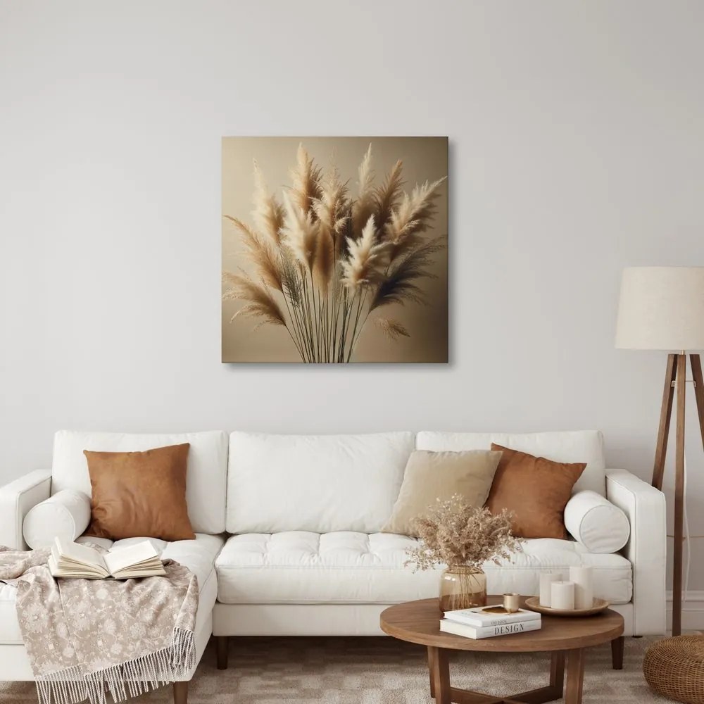 Quadro su tela – Steli delicati di erba pampas