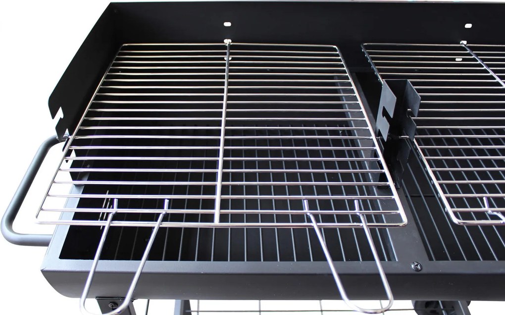Barbecue a Carbonella 100x47x94 h cm in Acciaio Nero...