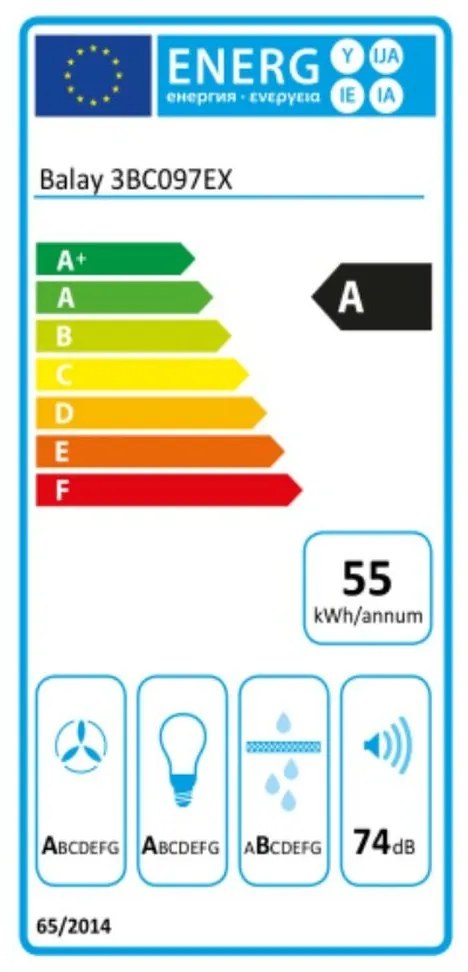 Cappa Classica Balay 720 m3/h 74 dB (A) Acciaio