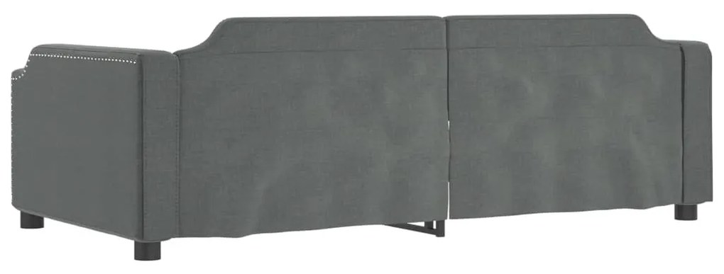 Letto da giorno grigio 90x200 cm in tessuto