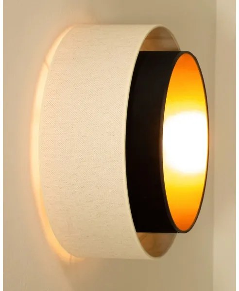 Plafoniera NATIA 1xE27/60W/230V Ø 45 cm bianco/nero