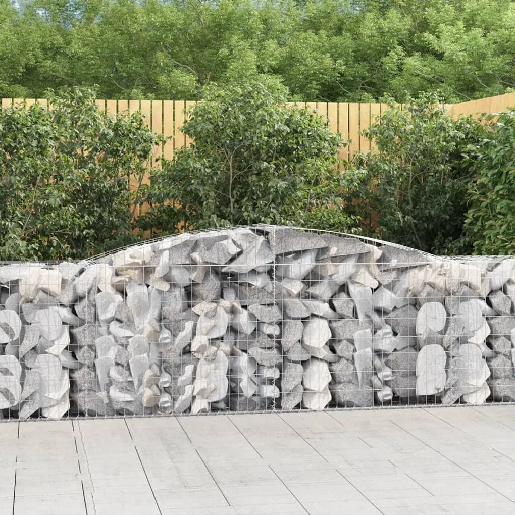 Cesto Gabbione Ad Arco 400x50x80/100 Cm Ferro Zincato /