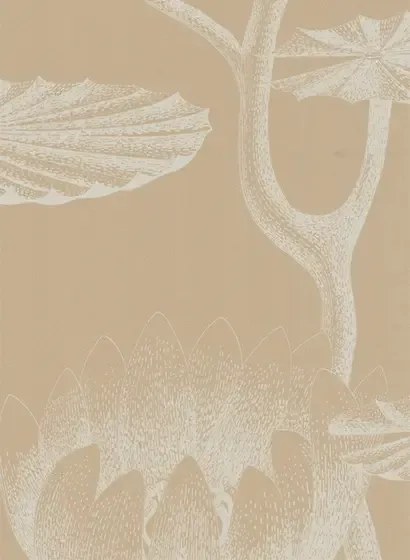 Cole & Son Carta da parati Lily - Sand/ Weiß