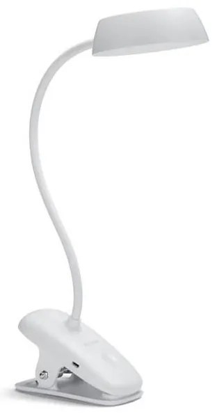 Philips - Lampada LED dimmerabile con clip DONUTCLIP LED/3W/5V 1200 mAh bianco